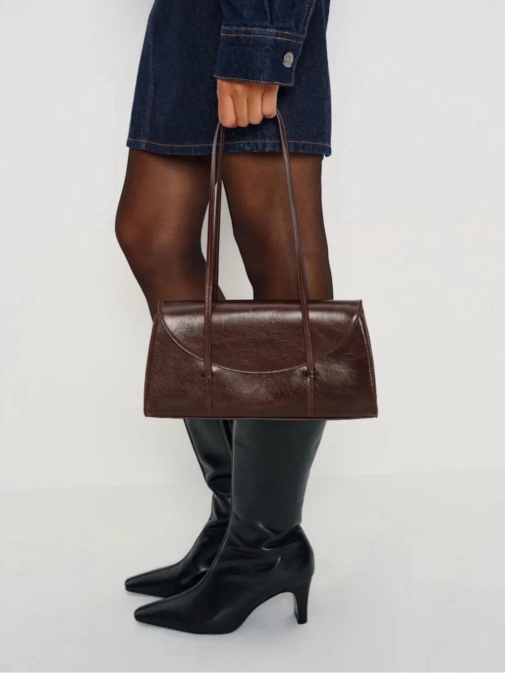 Reformation Elena Leather Shoulder Bag